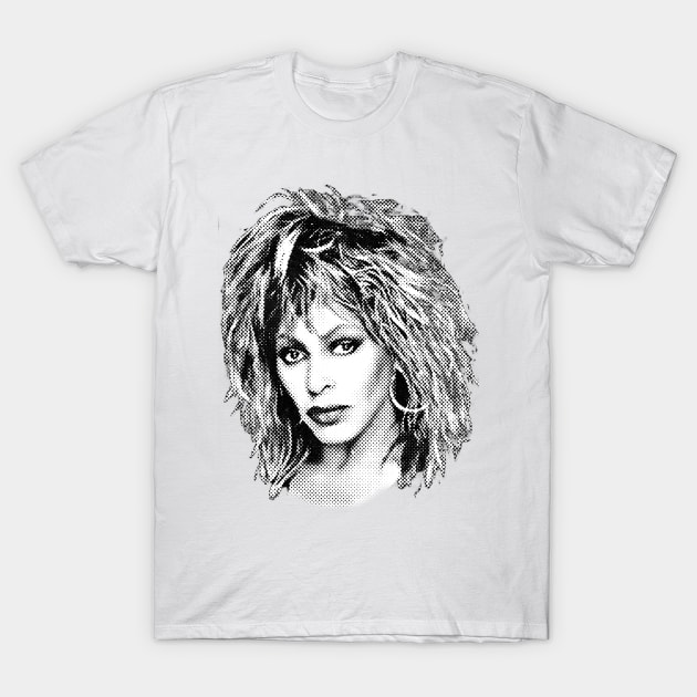 Tina Turner Halftone T-Shirt by Resdis Materials